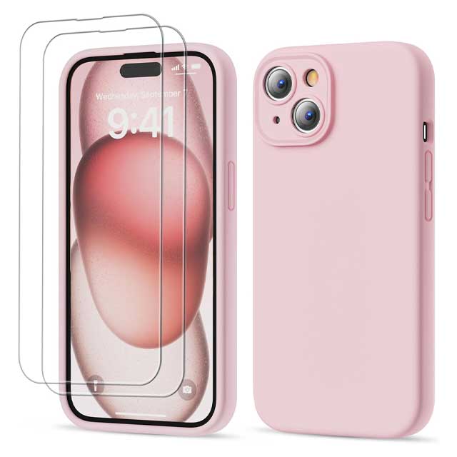 GOODVISH iPhone Silicone Case – Upgraded for Enhanced Camera Protection with 2 Free Screen Protectors &amp; Soft Anti-Scratch Microfiber Lining