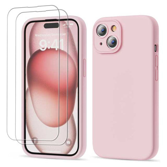 GOODVISH iPhone Silicone Case – Upgraded for Enhanced Camera Protection with 2 Free Screen Protectors &amp; Soft Anti-Scratch Microfiber Lining