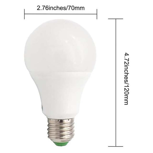 GRV LED E27 Bulb 7W Non-Dimmable – 60W Equivalent 15-5730 SMD, AC/DC 12V/24V Warm White Thermal Plastic Light, Pack of 1