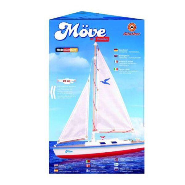 GUNTHER Move Sailing Boat | Adjustable Sails & Rudder | High-Quality & Seaworthy | 39cm Length | Perfect for Water Adventures