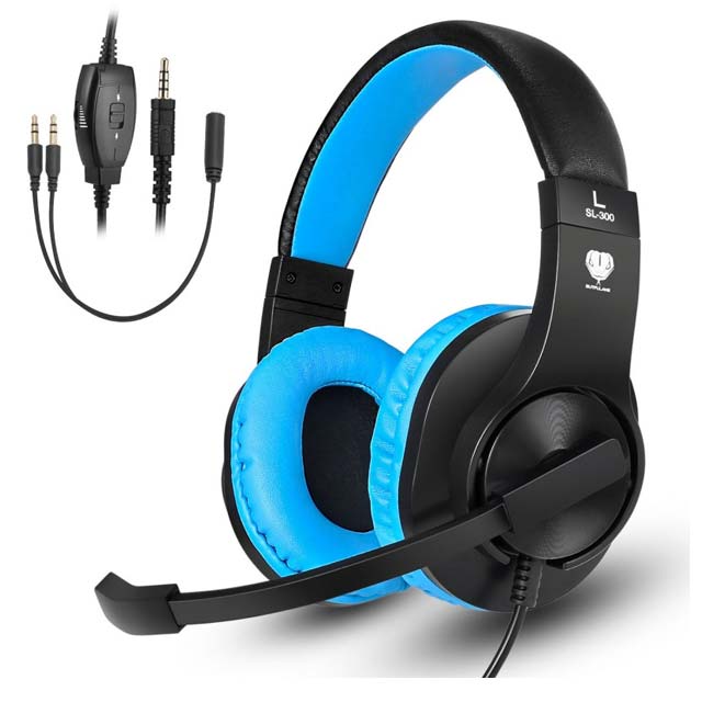 Gaming Headset SL-300 Blue – Ultimate Sound & Comfort for Gamers