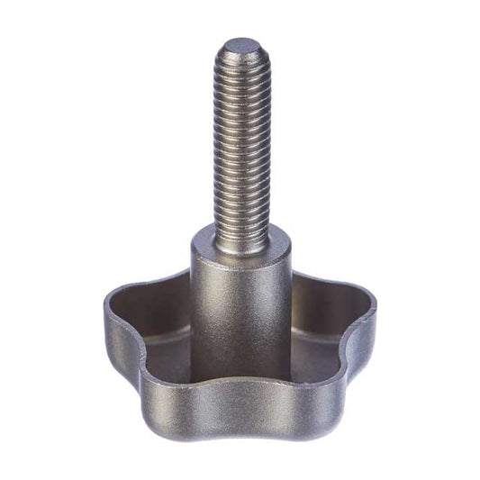 Ganter Normelemente Stainless Steel Star Grip Screw M8 – GN 5334-40-M8-30, Matte Blasted, 1 Piece