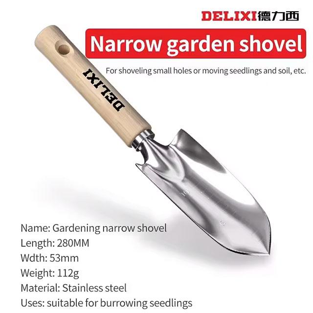 Garden Tool Set – Shovel, Rake & Spade with Wooden Handle for Potted Plants, Flowers & Outdoor Planting