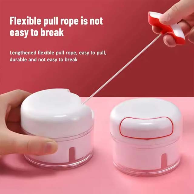 Mini Manual Food Chopper – Garlic, Vegetable & Meat Grinder for Nuts, Peppers & Onions