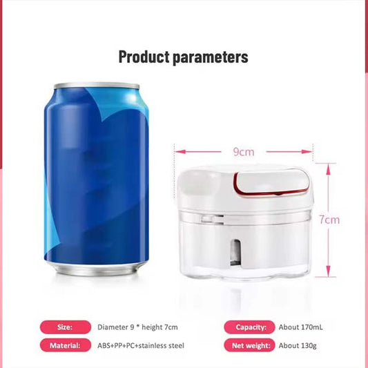 Mini Manual Food Chopper – Garlic, Vegetable & Meat Grinder for Nuts, Peppers & Onions