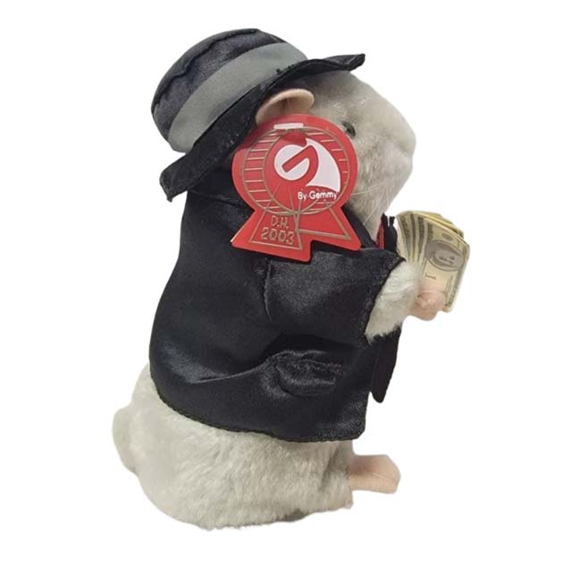 Gemmy 2003 Dancing &amp; Singing Maverick Hamster Gambler – Maverick With Tag