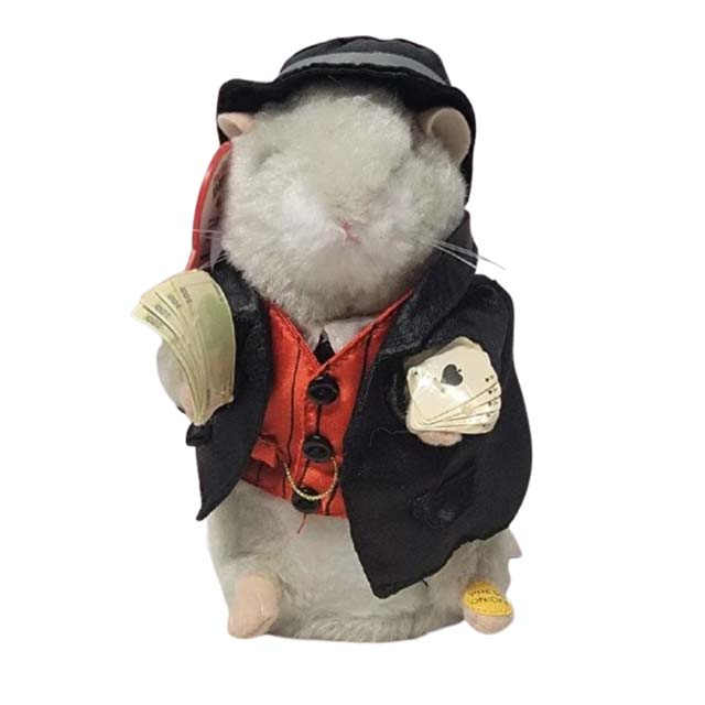 Gemmy 2003 Dancing &amp; Singing Maverick Hamster Gambler – Maverick With Tag