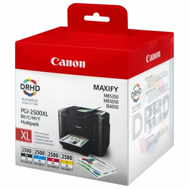 Genuine Canon 9254B004 PGI-2500XL High-Yield CMYK Ink Cartridge Multipack – Authentic Printer Ink Replacement for Canon