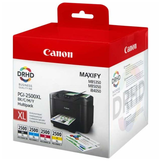 Genuine Canon 9254B004 PGI-2500XL High-Yield CMYK Ink Cartridge Multipack – Authentic Printer Ink Replacement for Canon