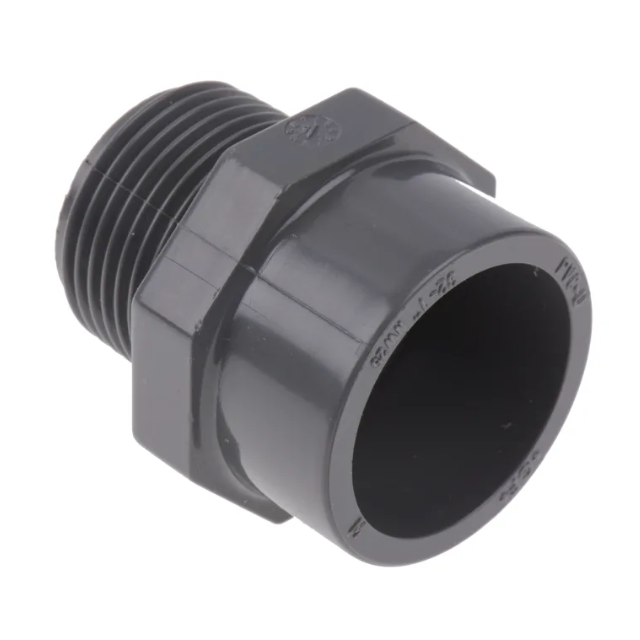 Georg Fischer Straight Adapter – PVC Pipe Fitting for Secure Plumbing Connections