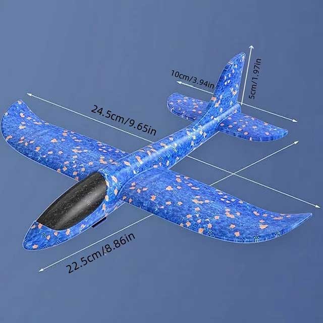 Glowing Foam Catapult Glider Airplane Toy – 10M Launcher Aircraft Gun for Kids Outdoor Flying Games