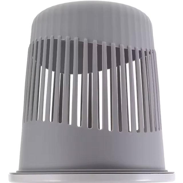 Grey Plastic Trash Can – Simple Household Garbage Container for Bathroom & Living Room