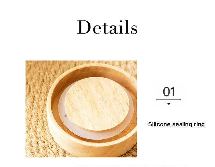 Porcelain jar with wood lid