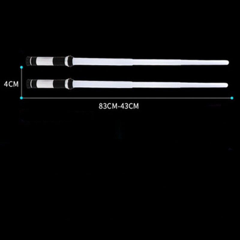 Telescopic LED Light-Up Sword Toy – 2-in-1 Motion-Activated 7-Color Flashing Extendable Laser Sword