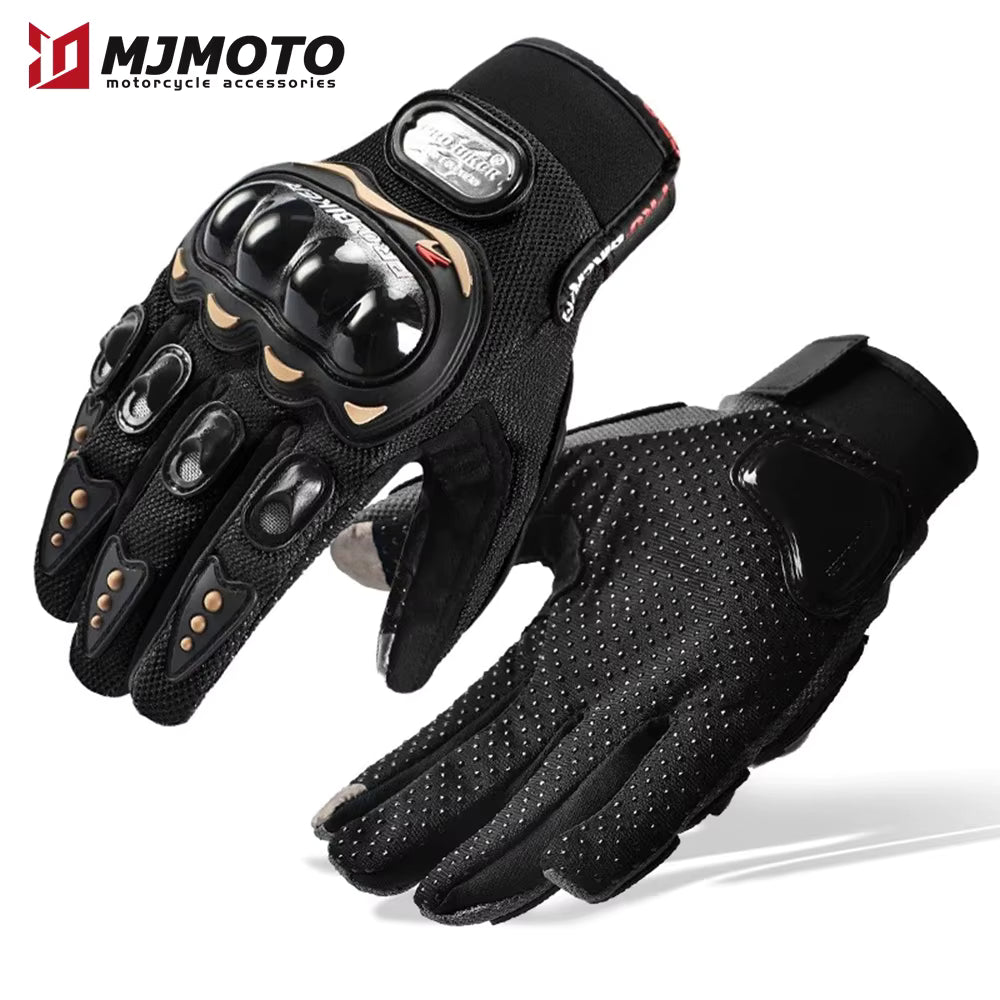 Gants de moto pour homme, tactiles, respirants, pour la course hivernale, protection pour la moto et le vélo.