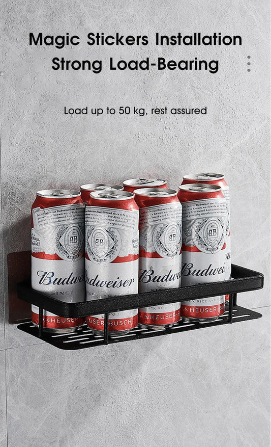 No-drill Wall Mount Corner Shelf Shower Storage Rack Holder (EGK012)