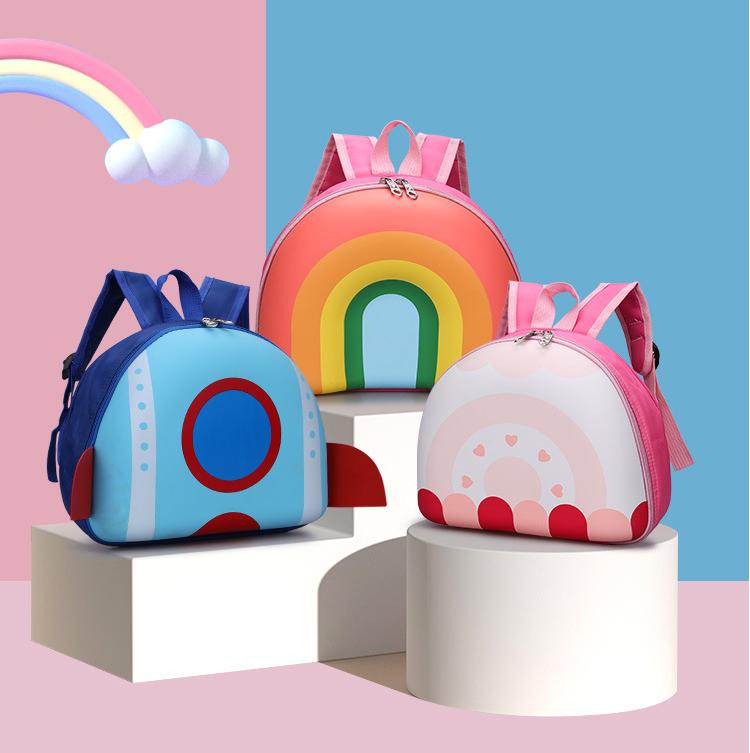 Children Kindergarten PVC Hard Shell Cartoon Backpack (EGB087)