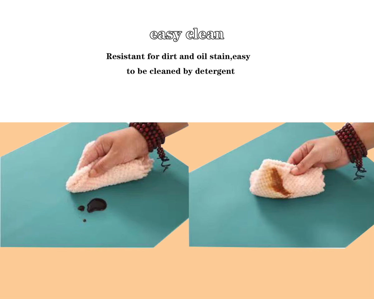 Napperon surdimensionné en silicone de qualité alimentaire – Tapis de table étanche 60x40cm / 40x30cm – Protection de comptoir de cuisine isolante et antidérapante – Lavable et réutilisable