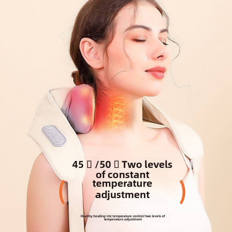 Hands-Free Neck and Shoulder Massager with Heat – Deep Tissue 4D Kneading Shiatsu Massage – Ergopedic Body Wrap for Parents & Seniors – Ideal Father’s Day, Mother’s Day, and Christmas Gift