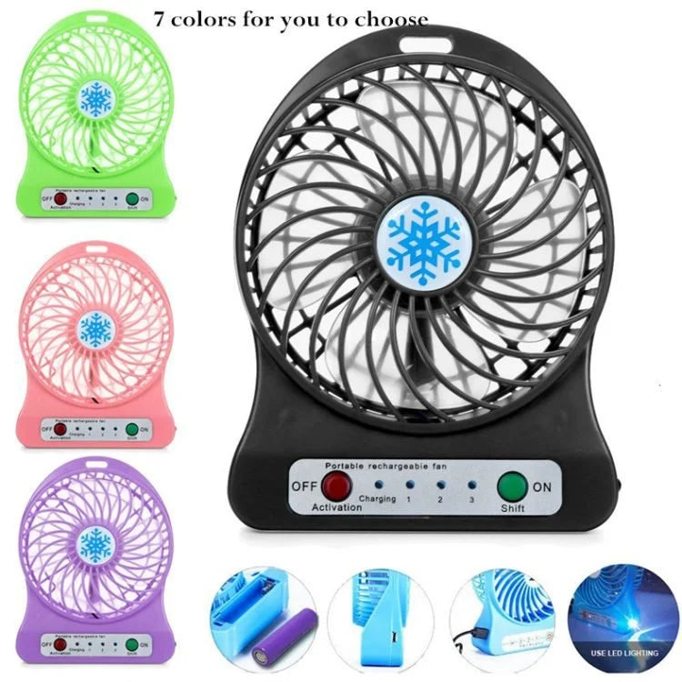 Rechargeable Mini USB Desk Fan – Portable Cooling Fan with Lanyard for Home, Office & Travel