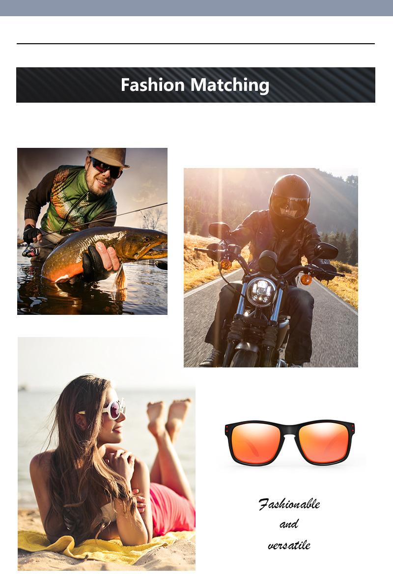 Monture de lunettes polarisées carrée classique pour hommes (620015S) 