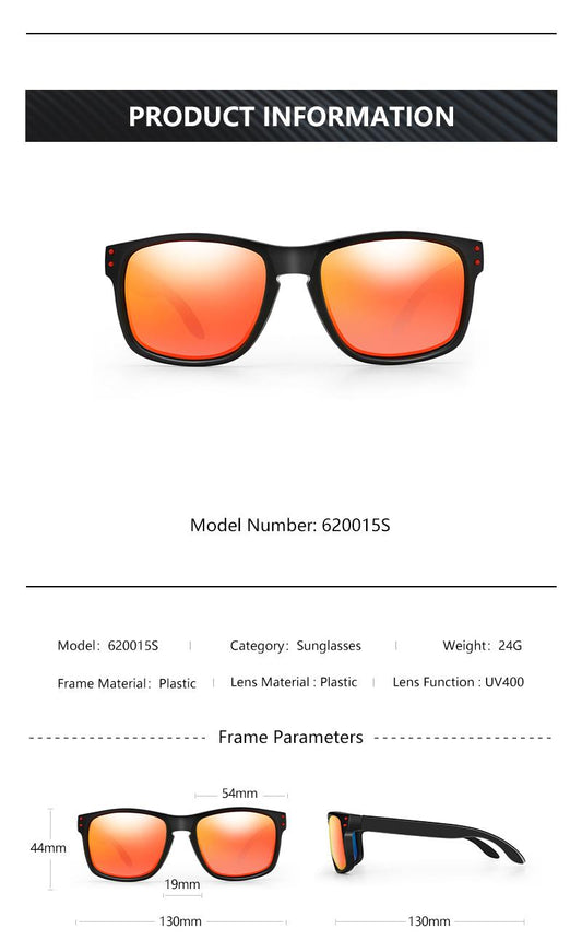 Monture de lunettes polarisées carrée classique pour hommes (620015S) 