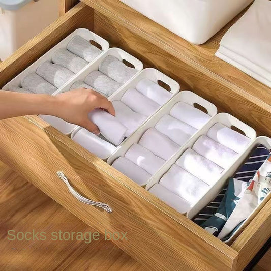 Rectangular Drawer Storage Organizer Box – Multifunctional Plastic Divider Tray for Socks, Underwear, Accessories & Desktop Storage