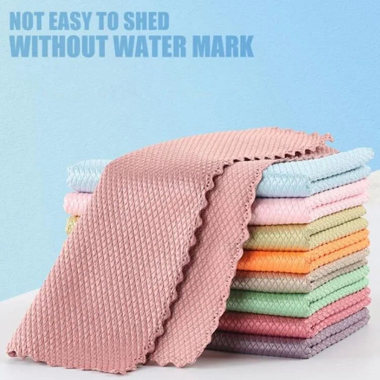Lot de 5 Chiffons de Nettoyage Réutilisables en Microfibre – Lingettes Ultra Absorbantes pour Cuisine et Lave-vaisselle