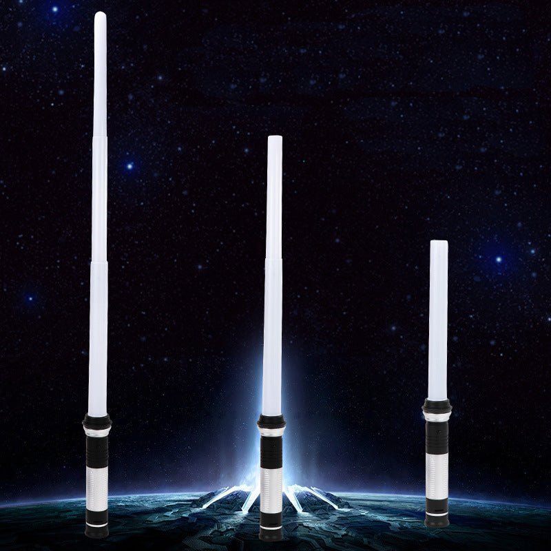 Telescopic LED Light-Up Sword Toy – 2-in-1 Motion-Activated 7-Color Flashing Extendable Laser Sword