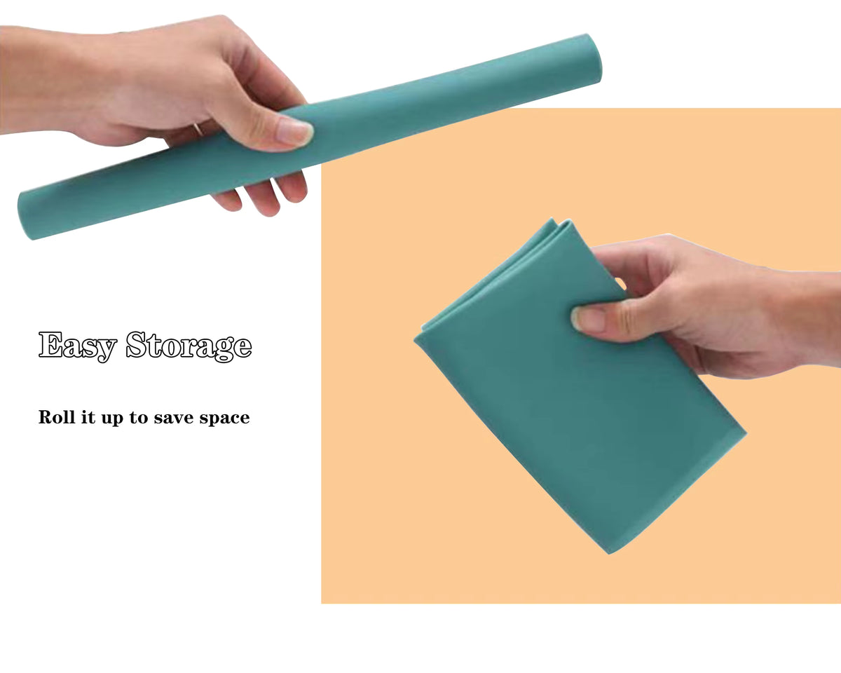 Napperon surdimensionné en silicone de qualité alimentaire – Tapis de table étanche 60x40cm / 40x30cm – Protection de comptoir de cuisine isolante et antidérapante – Lavable et réutilisable
