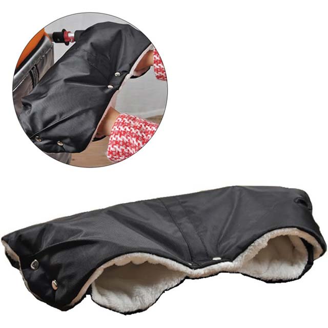 HEMOTON 2-Pcs Stroller Glove – Oxford Cloth Windproof Pram Hand Muff &amp; Comfortable Pram Warmer Glove for Baby Strollers