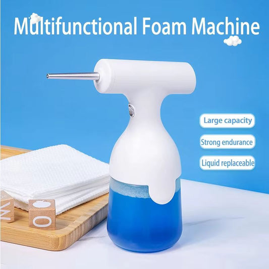 350 ml Electric Liquid Foam Dispenser Gun – Automatic Continuous Foaming Machine – Handheld Shampoo & Face Wash "Bubble God" – Versatile Bathroom Detergent Foamer