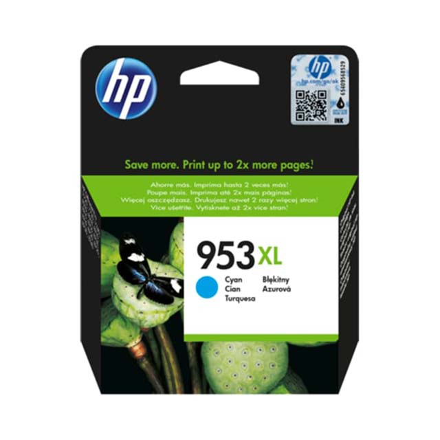 HP 953XL High Yield Cyan Original Ink Cartridge (F6U16AE) – Genuine HP Printer Ink for Reliable, High-Performance Color Printing