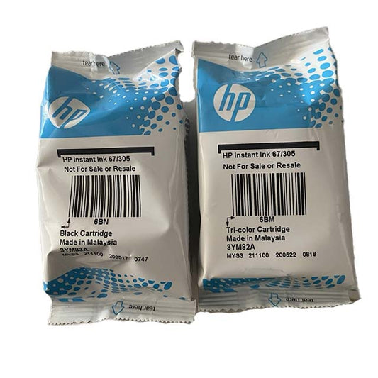 HP Instant Ink Tri-Color &amp; Black Cartridges 67/307 – Affordable, High-Yield Printing Solution