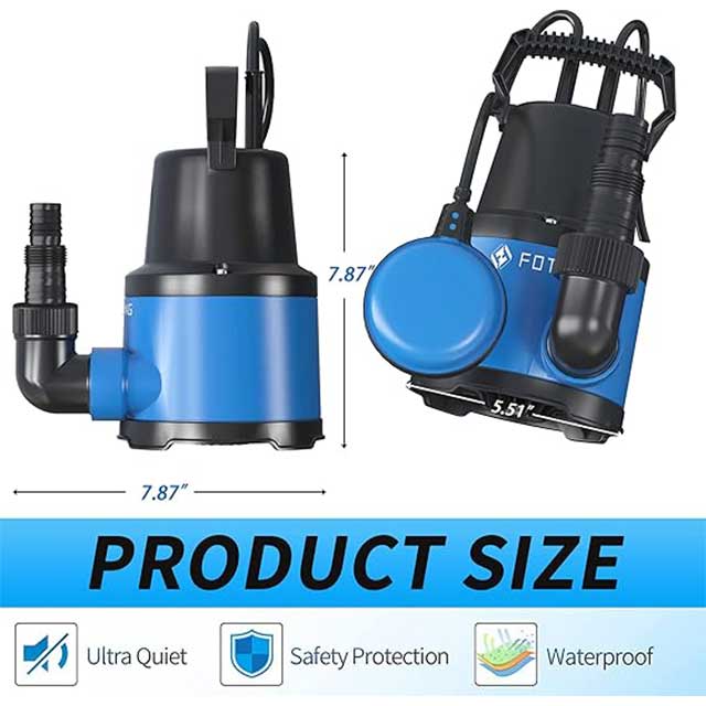 FOTING 1/2 HP Submersible Sump Pump