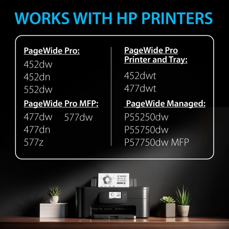 Smart Ink Compatible HP 973X High-Yield Ink Cartridges – 4-Pack Black, Cyan, Magenta & Yellow