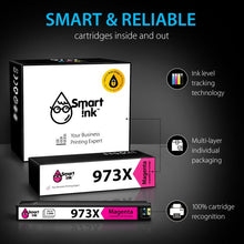Smart Ink Compatible HP 973X High-Yield Ink Cartridges – 4-Pack Black, Cyan, Magenta & Yellow