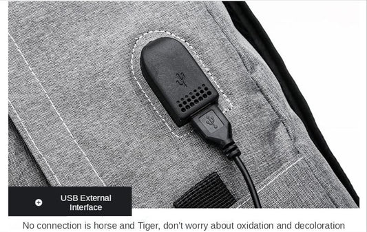 Sac à dos décontracté pour ordinateur portable avec port USB pour homme (EGB014)