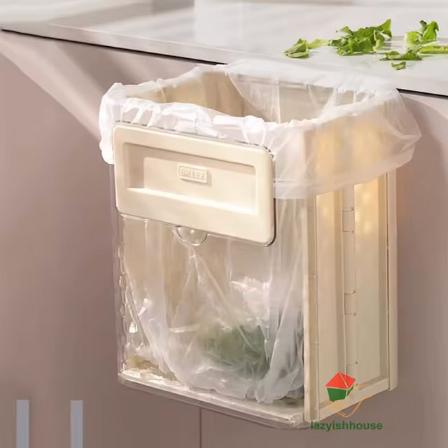 Hanging Trash Can with Lid – Large Capacity Wall-Mounted Garbage Bin for Kitchen, Cabinet Door & Bathroom | Recycling Dustbin