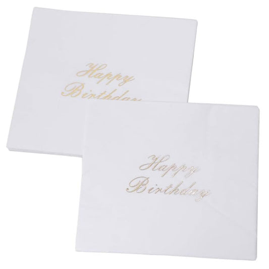 Happy Birthday Party Pack – Premium Decorative Paper Napkins for Weddings, Dinners &amp; Baby Showers