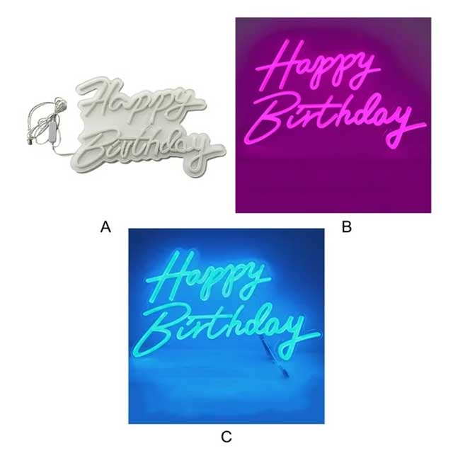 Happy Birthday USB Neon Light Board