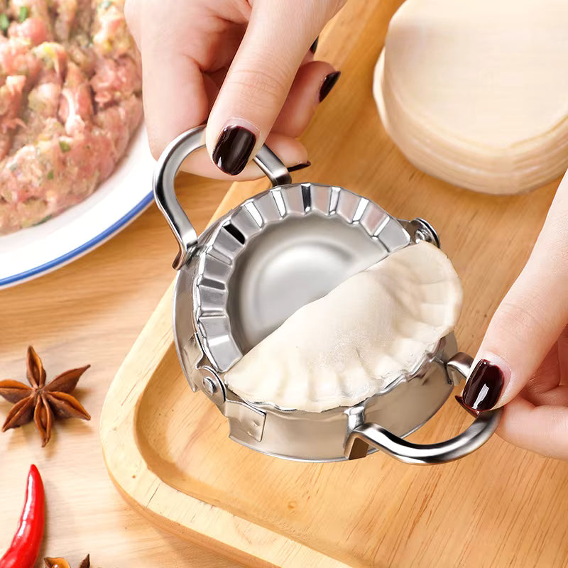 Stainless Steel Dumpling Maker & Press | Ravioli Skin Mold & Pie Making Tool | Professional Pastry Wrapper Cutter | Kitchen Accessories