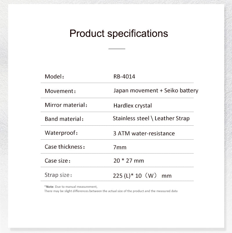 ساعة روز آند بي النسائية المصنوعة من الفولاذ المقاوم للصدأ (4014)