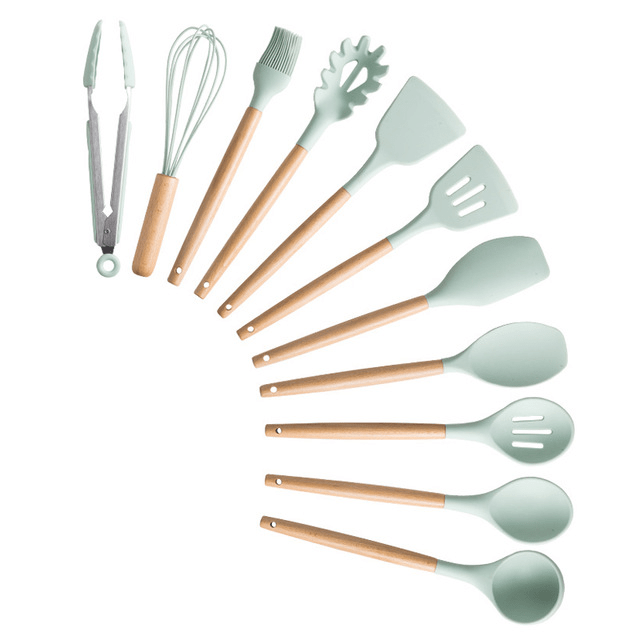Ensemble de 12 ustensiles de cuisine en silicone
