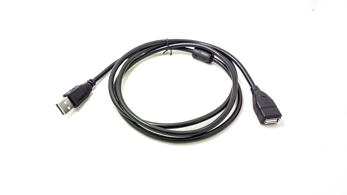 1.5M USB 2.0 Extension Cable – USB-A Male to USB-A Female Black Extender Lead for PC, Printer & Accessories