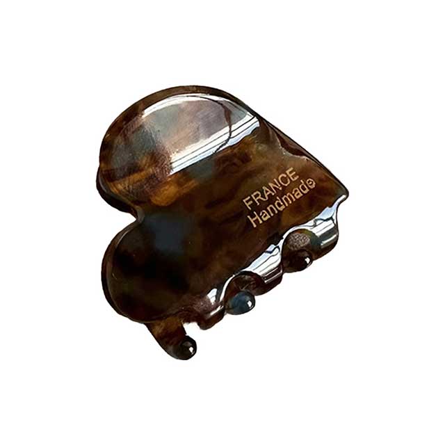 Heart-Shaped Acetic Acid Hair Claw Clip for Women & Girls – Creative Half-Up Hair Gripper Accessory