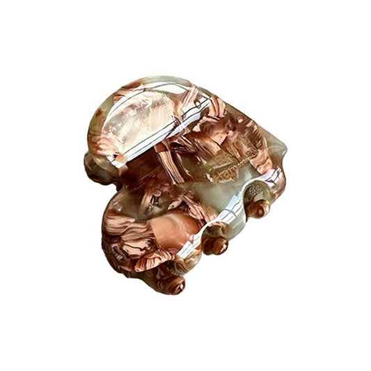 Heart-Shaped Acetic Acid Hair Claw Clip for Women & Girls – Creative Half-Up Hair Gripper Accessory