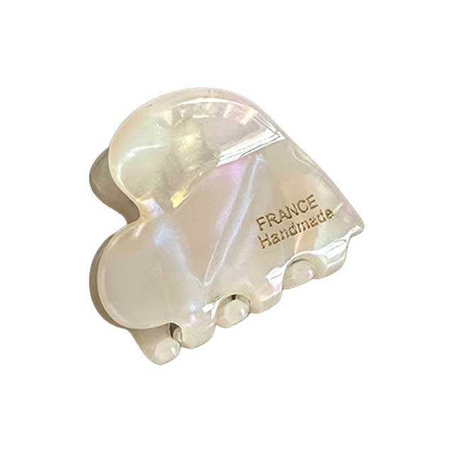 Heart-Shaped Acetic Acid Hair Claw Clip for Women & Girls – Creative Half-Up Hair Gripper Accessory