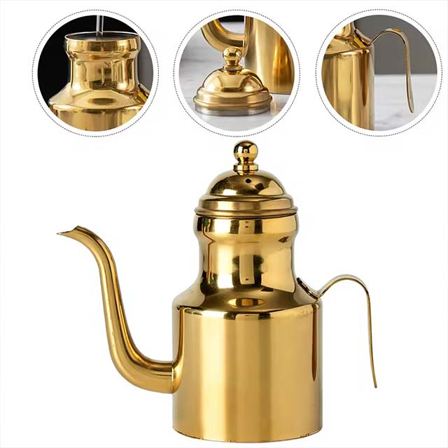 Hemoton Stainless Steel Olive Oil Dispenser – Leakproof Oil Can for Cooking & Salad Dressing Storage