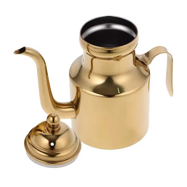 Hemoton Stainless Steel Olive Oil Dispenser – Leakproof Oil Can for Cooking & Salad Dressing Storage